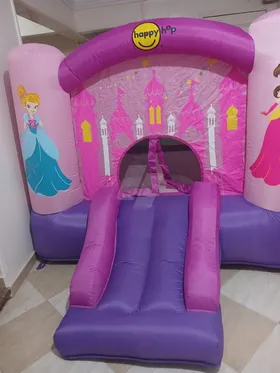 نطيطة اطفال نفخ مع زحليقه - Bouncy castle with slide Happy hop